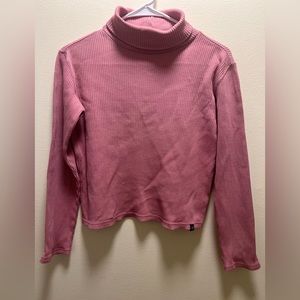 Hang Ten Cropped Turtle Neck Pink